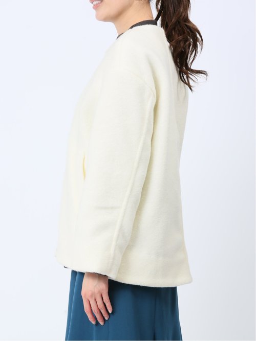 ナッピング ノーカラーコート