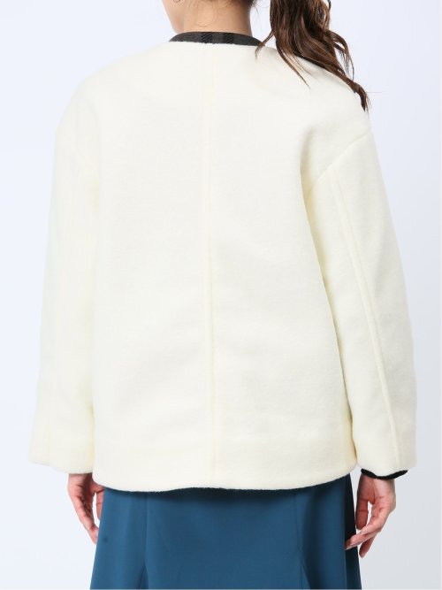 ナッピング ノーカラーコート