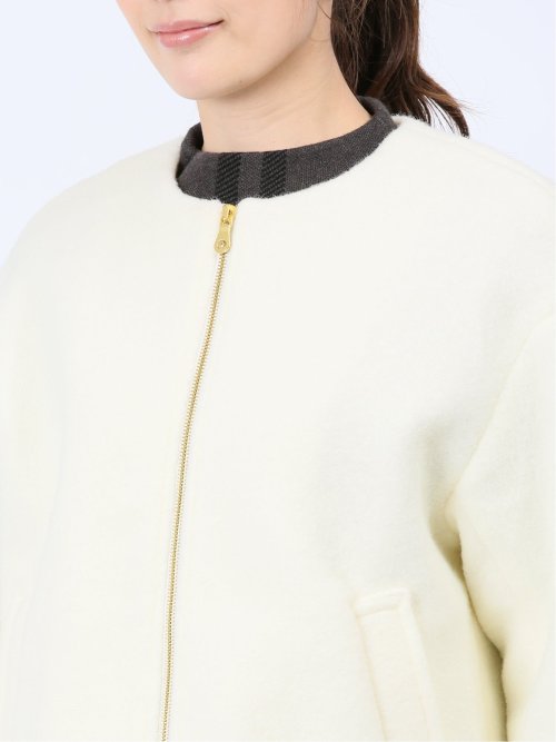 ナッピング ノーカラーコート