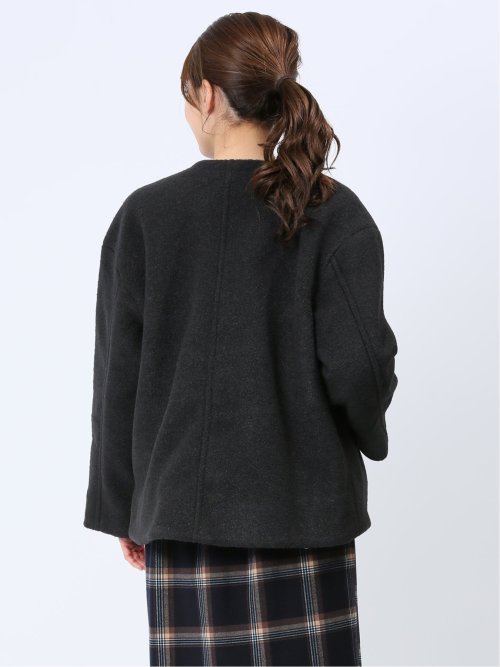 ナッピング ノーカラーコート