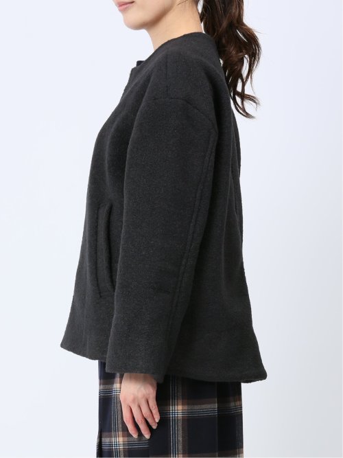 ナッピング ノーカラーコート