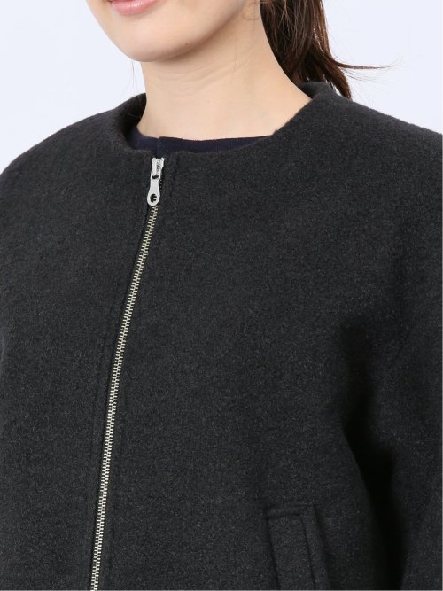 ナッピング ノーカラーコート