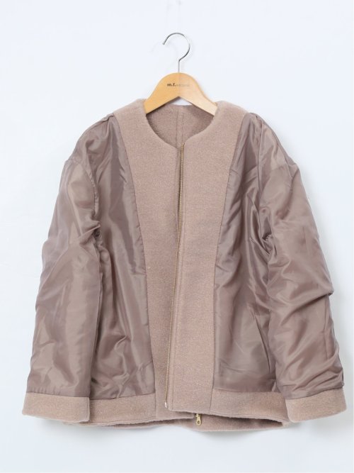 ナッピング ノーカラーコート