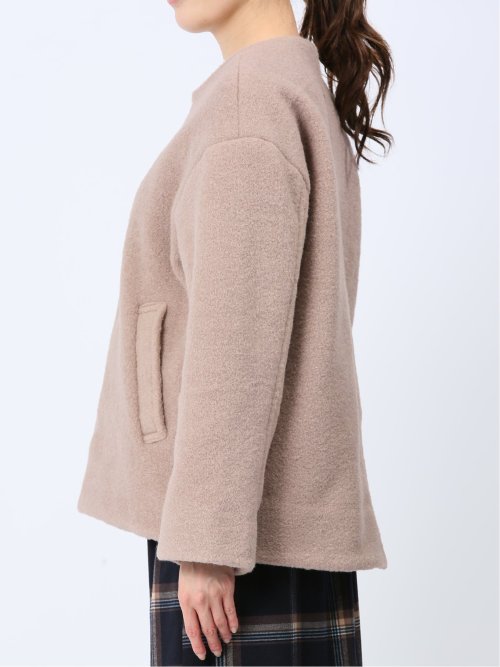 ナッピング ノーカラーコート