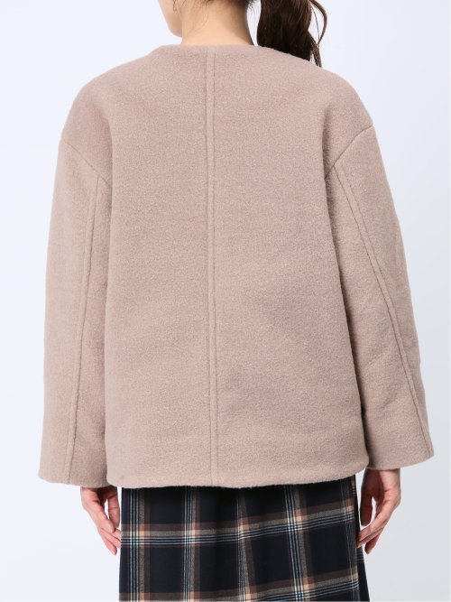 ナッピング ノーカラーコート