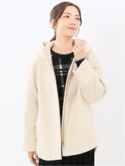 ハンドウォッシャブル フーデッド ショートコート