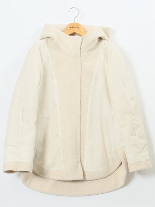 ハンドウォッシャブル フーデッド ショートコート