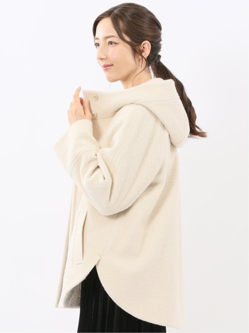 ハンドウォッシャブル フーデッド ショートコート