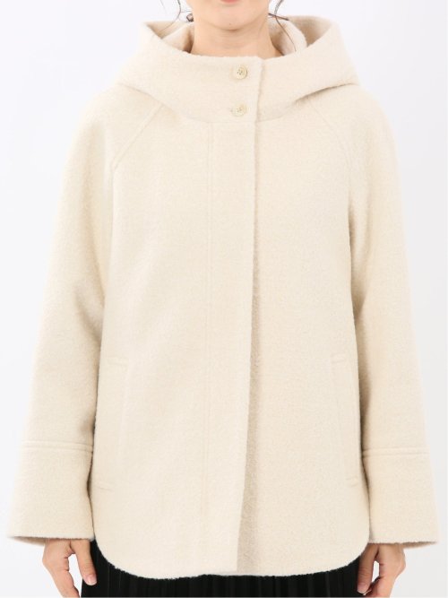 ハンドウォッシャブル フーデッド ショートコート