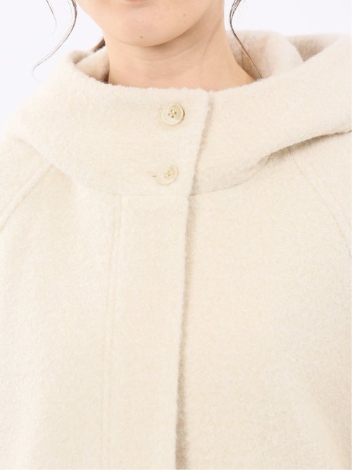 ハンドウォッシャブル フーデッド ショートコート