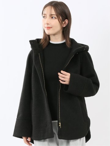 ハンドウォッシャブル フーデッド ショートコート