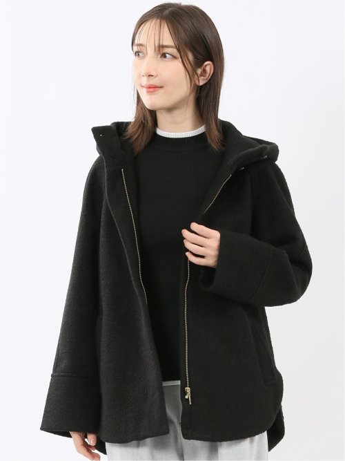 ハンドウォッシャブル フーデッド ショートコート