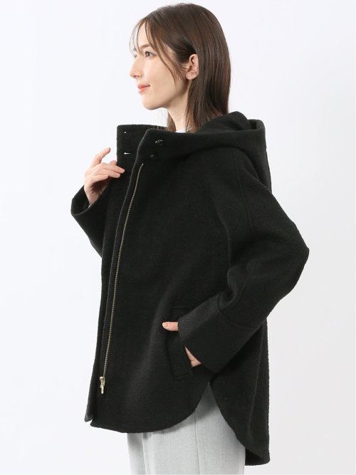 ハンドウォッシャブル フーデッド ショートコート