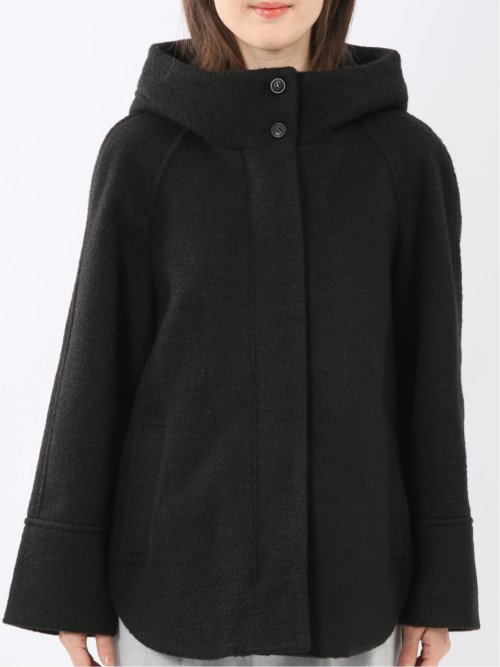 ハンドウォッシャブル フーデッド ショートコート