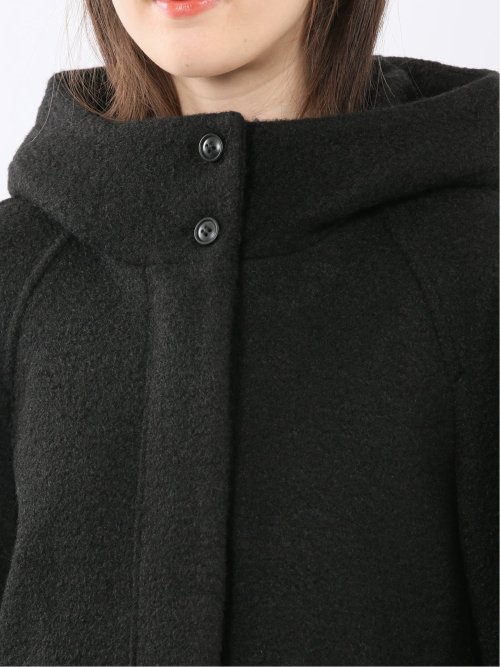 ハンドウォッシャブル フーデッド ショートコート