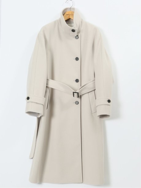 ストレッチ ハンドウォッシャブル スタンドカラー ロングコート
