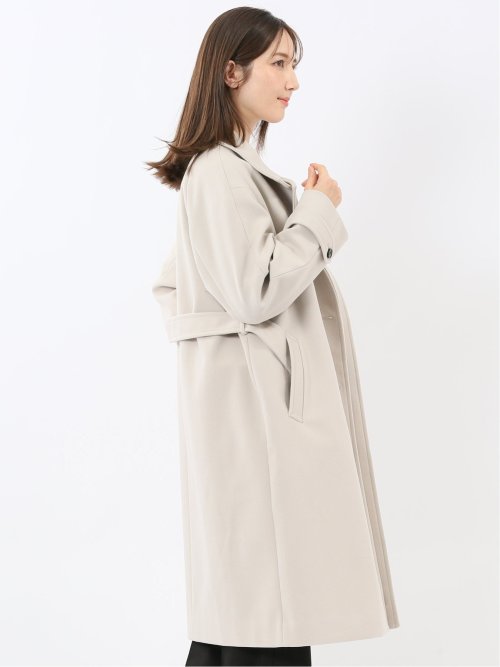XLサイズ　現行タグ　MARELLA スタンドカラー　ロングコート　アイボリー ストレッチ ハンドウォッシャブル スタンドカラー ロングコート(M 02