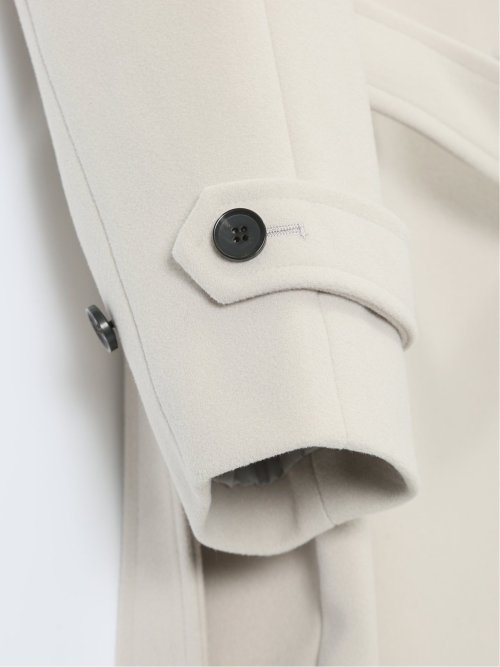 ストレッチ ハンドウォッシャブル スタンドカラー ロングコート