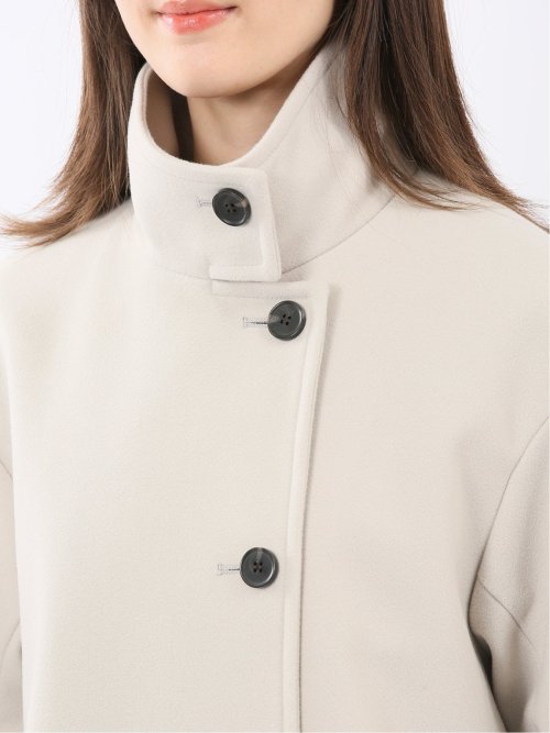 ストレッチ ハンドウォッシャブル スタンドカラー ロングコート