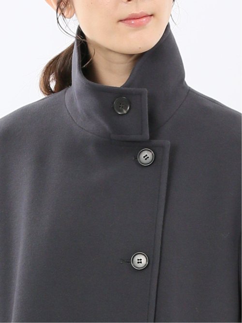 ストレッチ ハンドウォッシャブル スタンドカラー ロングコート