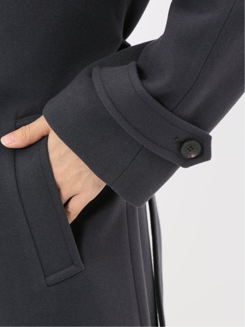 ストレッチ ハンドウォッシャブル スタンドカラー ロングコート