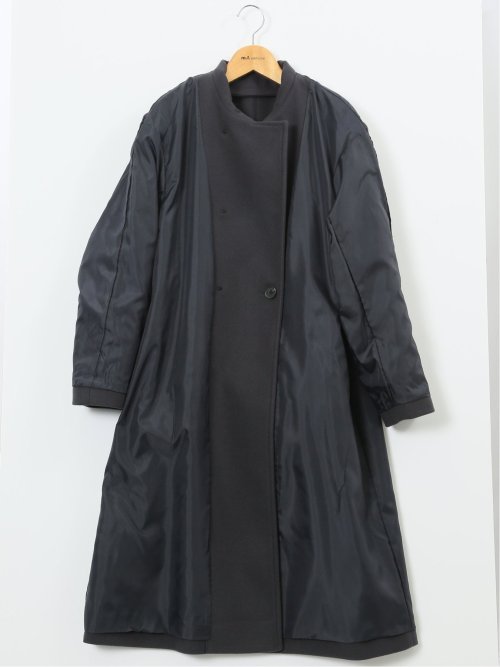 ストレッチ ハンドウォッシャブル スタンドカラー ロングコート