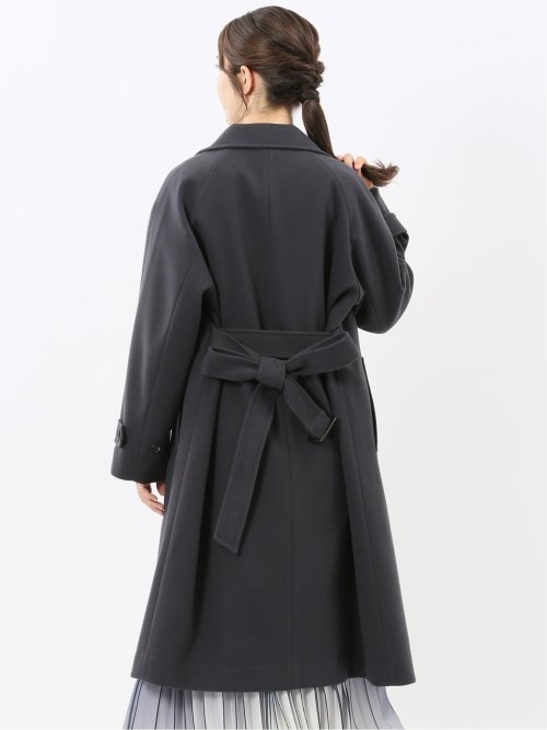 ストレッチ ハンドウォッシャブル スタンドカラー ロングコート