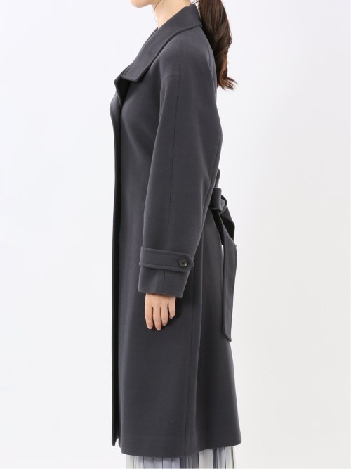 ストレッチ ハンドウォッシャブル スタンドカラー ロングコート