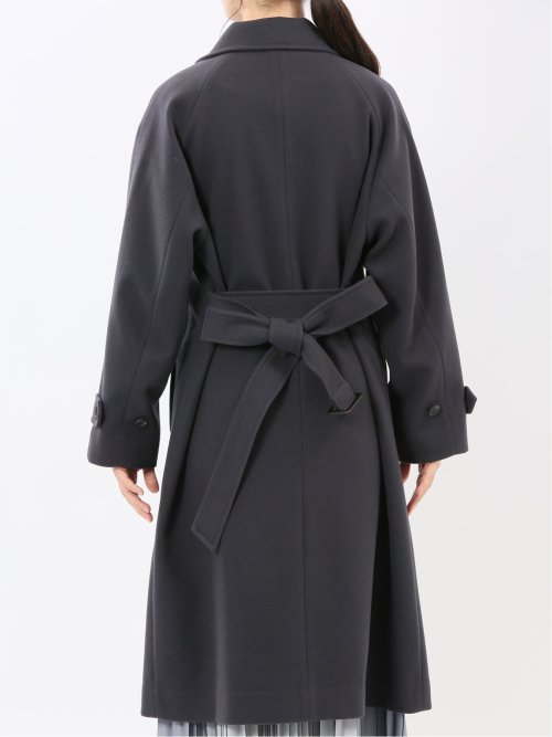 ストレッチ ハンドウォッシャブル スタンドカラー ロングコート