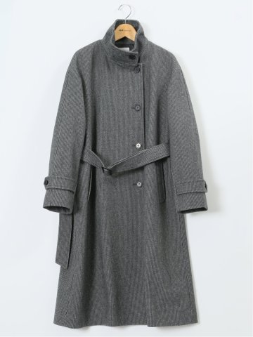ストレッチ ハンドウォッシャブル スタンドカラー ロングコート
