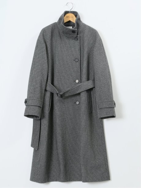 ストレッチ ハンドウォッシャブル スタンドカラー ロングコート