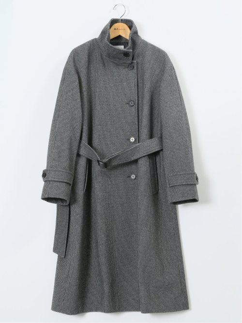 ストレッチ ハンドウォッシャブル スタンドカラー ロングコート
