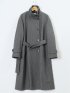 ストレッチ ハンドウォッシャブル スタンドカラー ロングコート