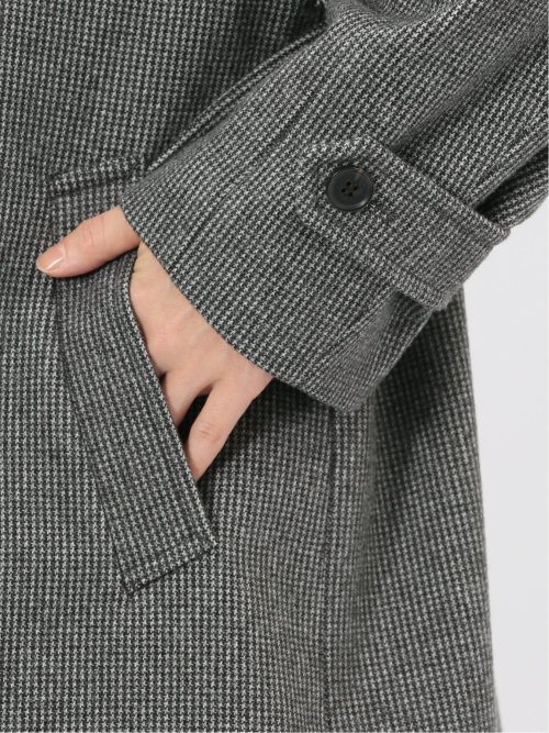 ストレッチ ハンドウォッシャブル スタンドカラー ロングコート