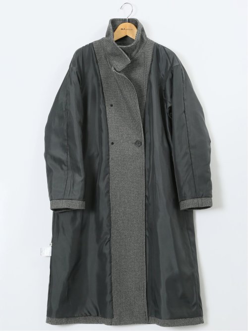 ストレッチ ハンドウォッシャブル スタンドカラー ロングコート