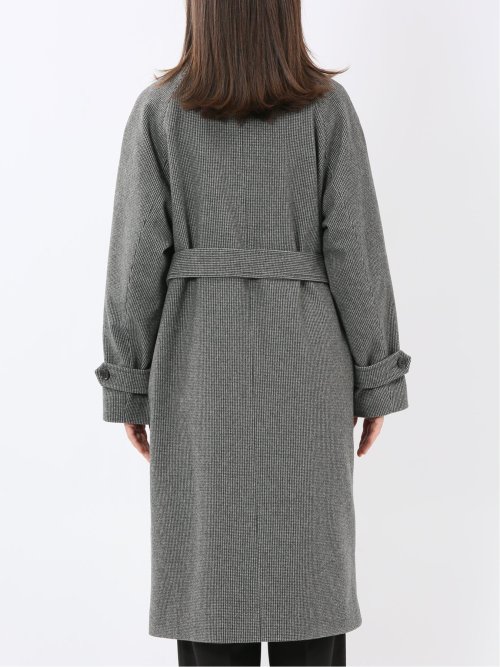 ストレッチ ハンドウォッシャブル スタンドカラー ロングコート