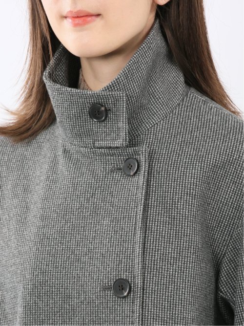 ストレッチ ハンドウォッシャブル スタンドカラー ロングコート