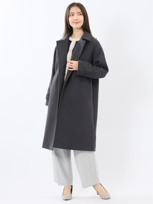 ストレッチ ハンドウォッシャブル 2WAY ロングコート