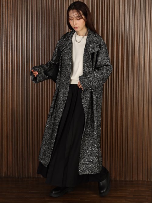 ドロー/DRAW ウール混 スタンドカラー ロングコート （ユニセックス