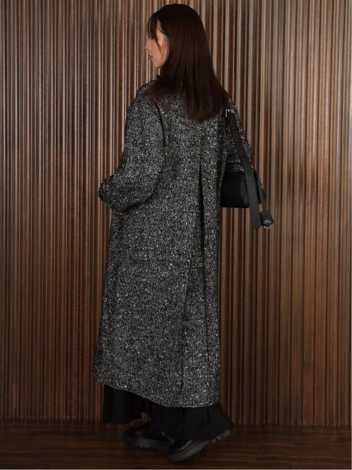 ドロー/DRAW ウール混 スタンドカラー ロングコート （ユニセックス）