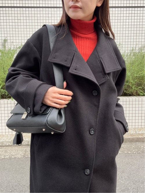 ドロー/DRAW ウール混 スタンドカラー ロングコート （ユニセックス）