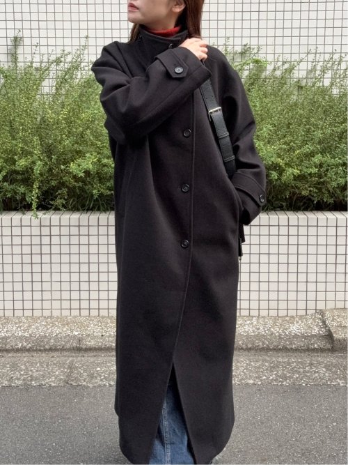 ドロー/DRAW ウール混 スタンドカラー ロングコート （ユニセックス）
