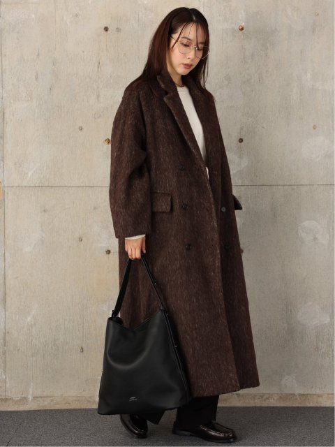 ドロー/DRAW 起毛 ダブル ロングコート （ユニセックス）