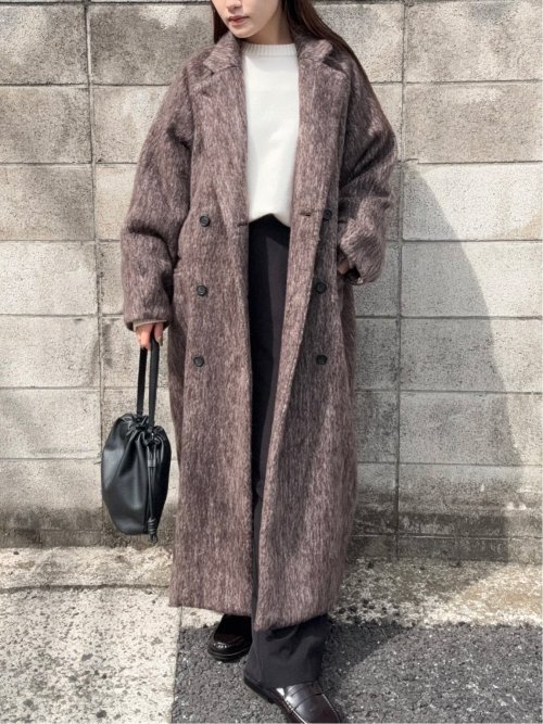 ドロー/DRAW 起毛 ダブル ロングコート （ユニセックス）