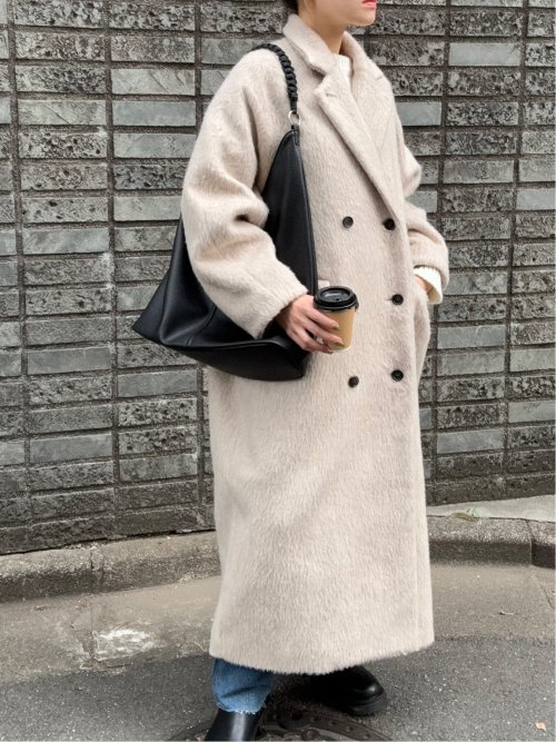 ドロー/DRAW 起毛 ダブル ロングコート （ユニセックス）