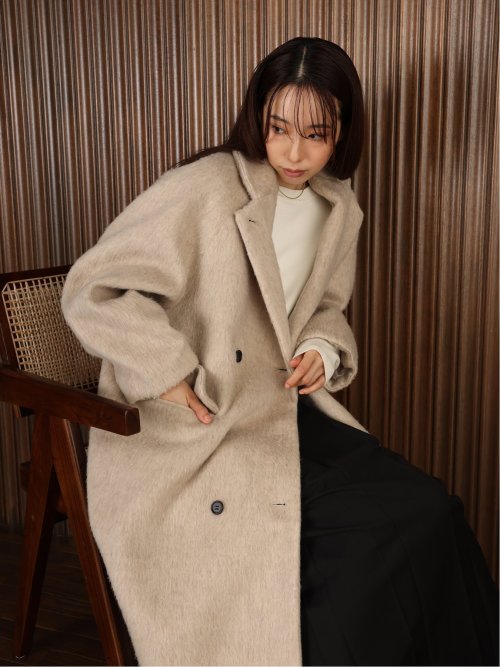 ドロー/DRAW 起毛 ダブル ロングコート （ユニセックス）