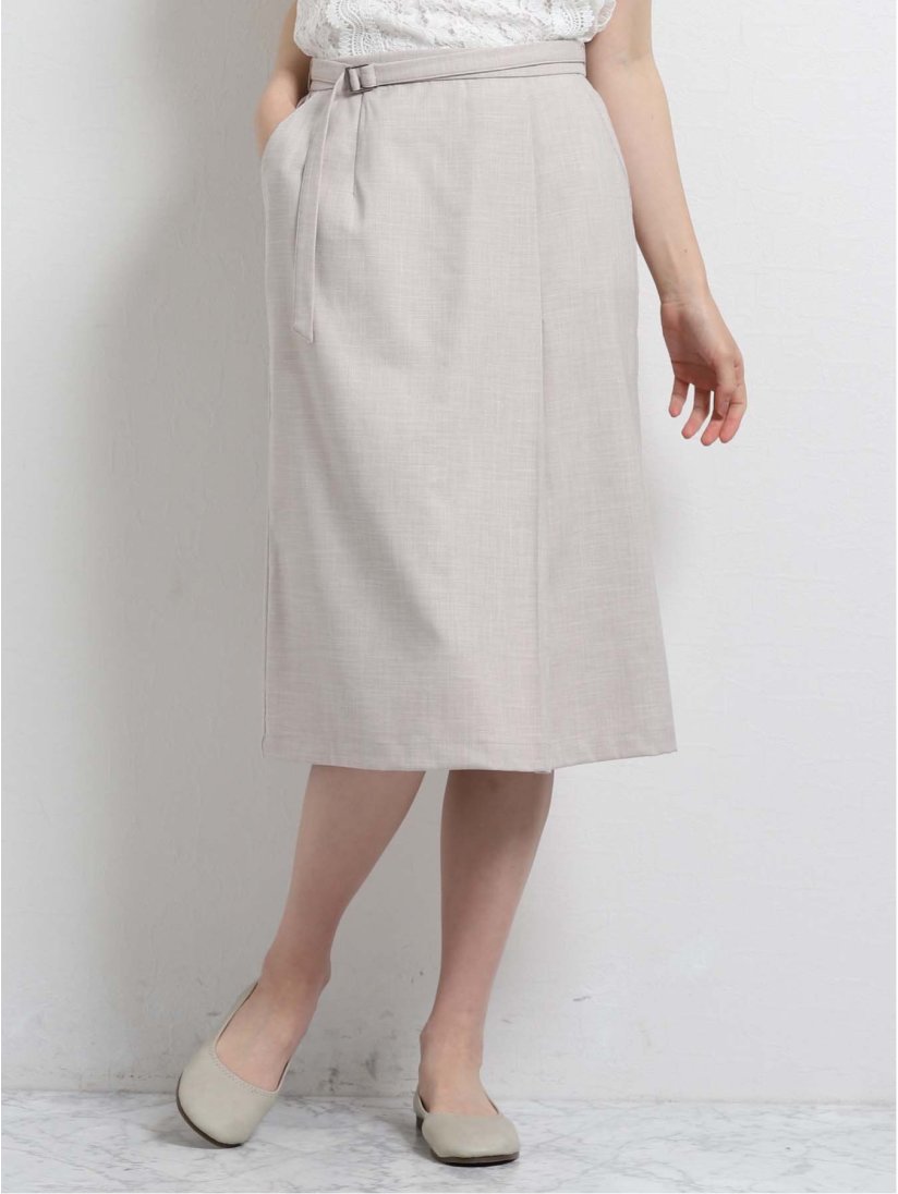 ストレッチ ミニベルト付タイトスカート S 02アイボリー スカート Taka Q Online Shop タカキューオンラインショップ 公式通販