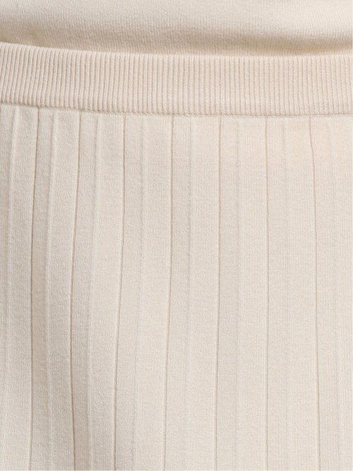 【WEB限定カラー】プリーツ切替 ニットスカート