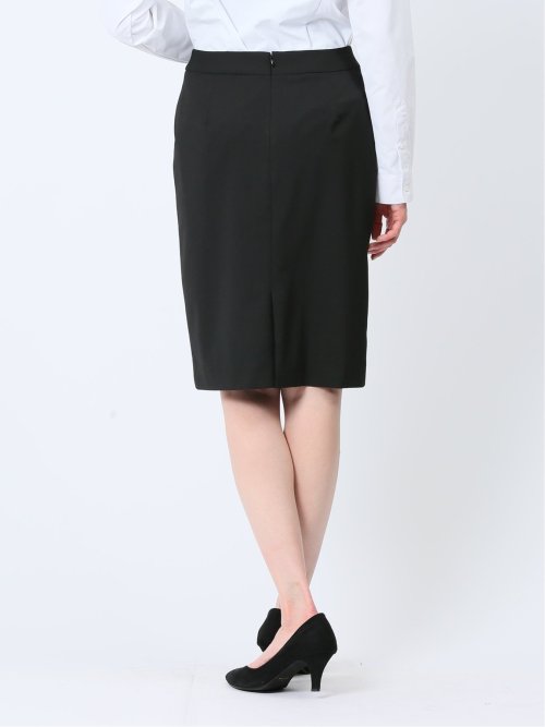 黒　スカート　セット売り セットアップ可】ブラックフォーマルスカート（ミモレスカート