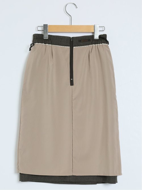 ストレッチシャーク タイトスカート 茶(セットアップ可能)